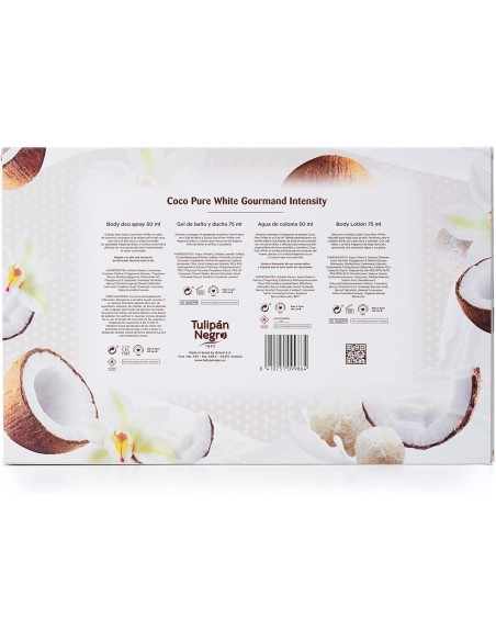 tulipan negro - deo 150ml+doccia 75ml+edt 50ml+body lot 75ml - coco pure whi: tuttocasashop.live: igiene e cura della persona