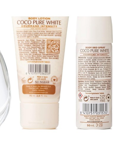 tulipan negro - deo 150ml+doccia 75ml+edt 50ml+body lot 75ml - coco pure whi: tuttocasashop.live: igiene e cura della persona