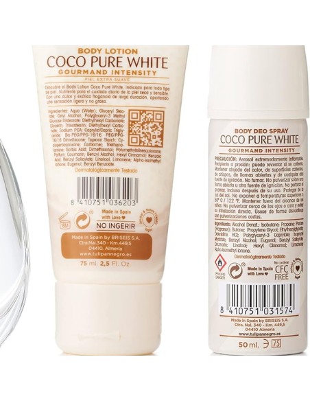 tulipan negro - deo 150ml+doccia 75ml+edt 50ml+body lot 75ml - coco pure whi: tuttocasashop.live: igiene e cura della persona