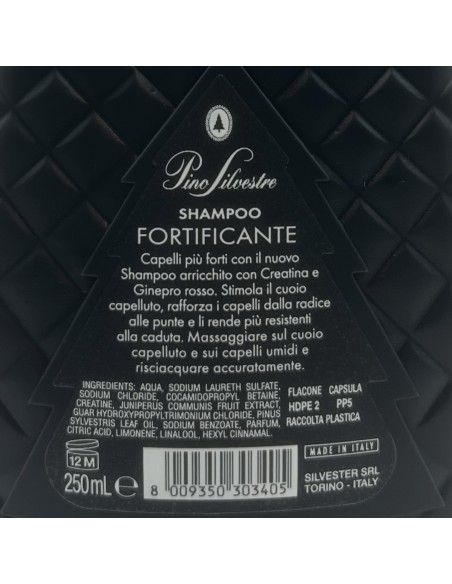 pino silvestre shampoo 250ml - fortificante - creatina e ginepro rosso: tuttocasashop.live: igiene e cura della persona