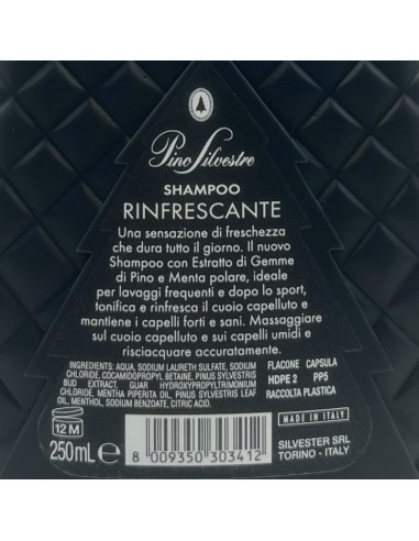 pino silvestre shampoo 250ml - rinfrescante uso frequente - pino e menta: tuttocasashop.live: igiene e cura della persona