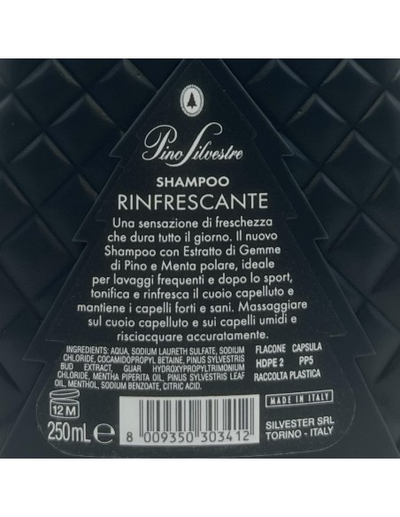 pino silvestre shampoo 250ml - rinfrescante uso frequente - pino e menta: tuttocasashop.live: igiene e cura della persona