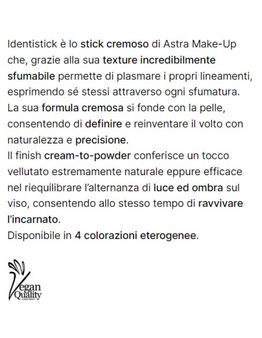 astra identistick contour stick cremodo per contouring - 04 - dark: tuttocasashop.live: igiene e cura della persona