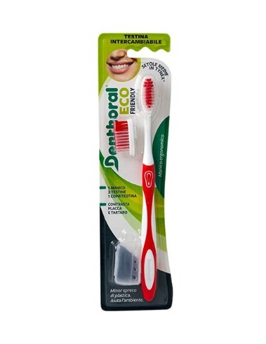 denthoral eco friendly - spazzolino con testina di ricambio e capsula setole: tuttocasashop.live: igiene e cura della persona