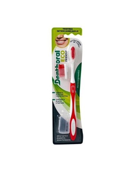 denthoral eco friendly - spazzolino con testina di ricambio e capsula setole: tuttocasashop.live: igiene e cura della persona
