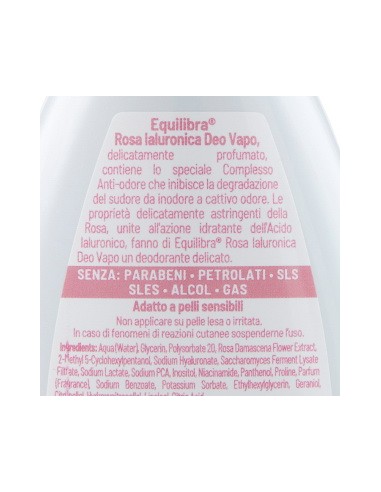 equilibra deodorante vapo no gas - 75ml - rosa ialuronica - delicatezza 24h: tuttocasashop.live: igiene e cura della persona