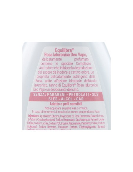equilibra deodorante vapo no gas - 75ml - rosa ialuronica - delicatezza 24h: tuttocasashop.live: igiene e cura della persona