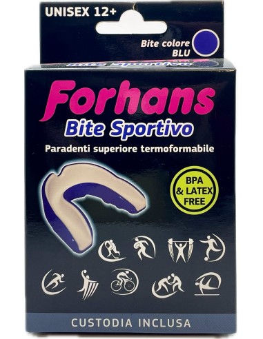 forhans bite sportivo - paradenti superiore termoformante - custodia inclusa: tuttocasashop.live: igiene e cura della persona