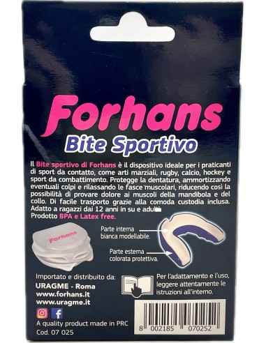 forhans bite sportivo - paradenti superiore termoformante - custodia inclusa: tuttocasashop.live: igiene e cura della persona