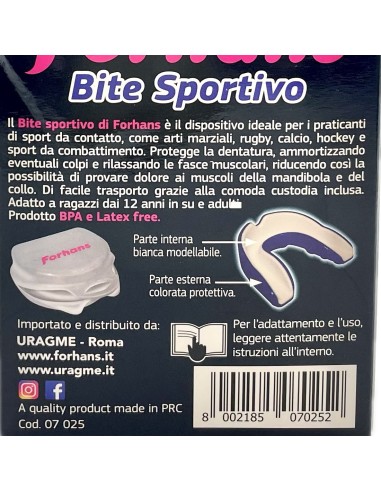 forhans bite sportivo - paradenti superiore termoformante - custodia inclusa: tuttocasashop.live: igiene e cura della persona