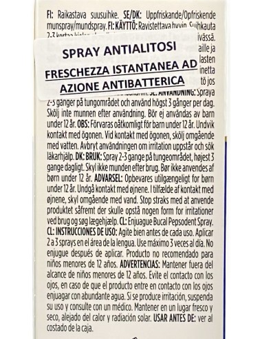 pepsodent mouth spray freshness & protection - 15ml - spray alito fresco: tuttocasashop.live: igiene e cura della persona