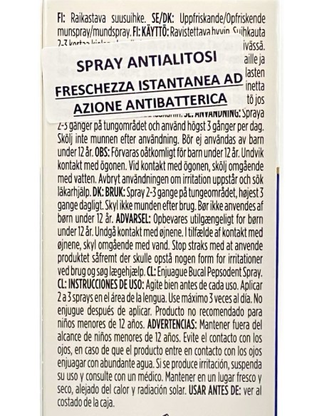 pepsodent mouth spray freshness & protection - 15ml - spray alito fresco: tuttocasashop.live: igiene e cura della persona