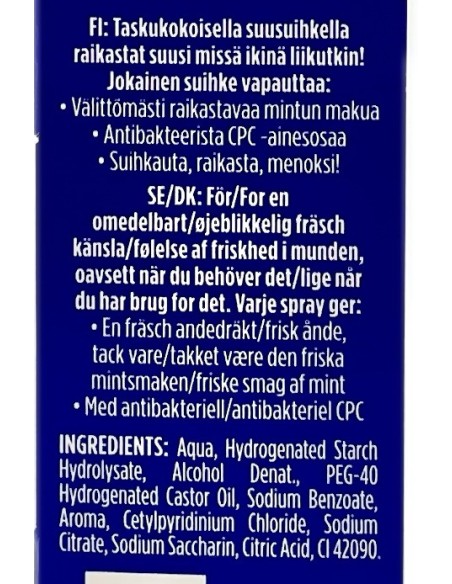 pepsodent mouth spray freshness & protection - 15ml - spray alito fresco: tuttocasashop.live: igiene e cura della persona