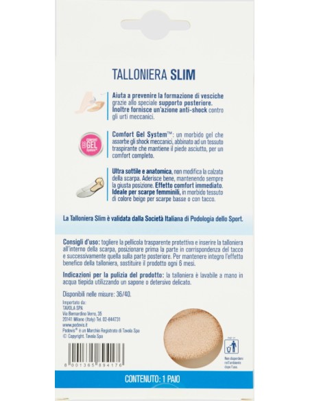 podovis talloniera slim doppia protezione comfort gel system - donna 36/40: tuttocasashop.live: prodotti per bucato e tessuti