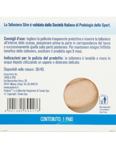 podovis talloniera slim doppia protezione comfort gel system - donna 36/40: tuttocasashop.live: prodotti per bucato e tessuti