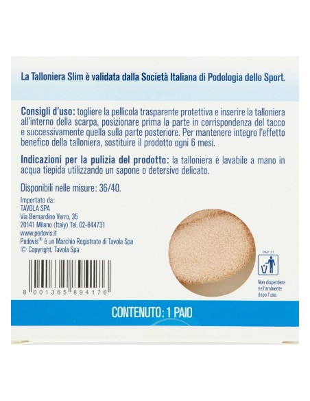 podovis talloniera slim doppia protezione comfort gel system - donna 36/40: tuttocasashop.live: prodotti per bucato e tessuti