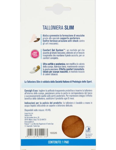 podovis talloniera slim doppia protezione comfort gel system - uomo 41/45: tuttocasashop.live: prodotti per bucato e tessuti