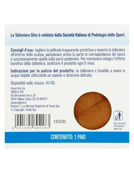 podovis talloniera slim doppia protezione comfort gel system - uomo 41/45: tuttocasashop.live: prodotti per bucato e tessuti