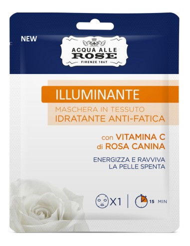 acqua alle rose maschera in tessuto idratante anti-fatica - vitamina c: tuttocasashop.live: igiene e cura della persona