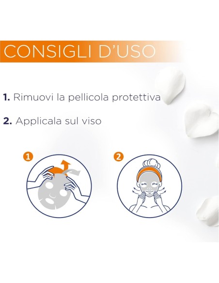 acqua alle rose maschera in tessuto idratante anti-fatica - vitamina c: tuttocasashop.live: igiene e cura della persona