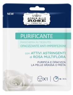 acqua alle rose maschera in tessuto opacizzante anti-imperfezioni: tuttocasashop.live: igiene e cura della persona