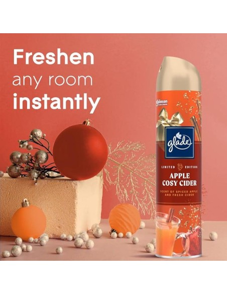 glade deoodorante spray - 300ml - apple cosy cider - cinnamon - baked crisp: tuttocasashop.live: pulizia e cura della casa