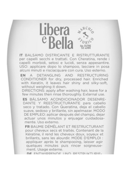 libera e bella balsamo per capelli - 300ml - ristrutturante: tuttocasashop.live: igiene e cura della persona