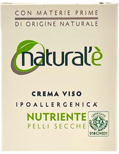 natural'e' crema viso ipoallergenica nutriente - 75ml - olio di mandorle: tuttocasashop.live: igiene e cura della persona