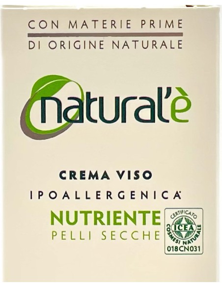 natural'e' crema viso ipoallergenica nutriente - 75ml - olio di mandorle: tuttocasashop.live: igiene e cura della persona