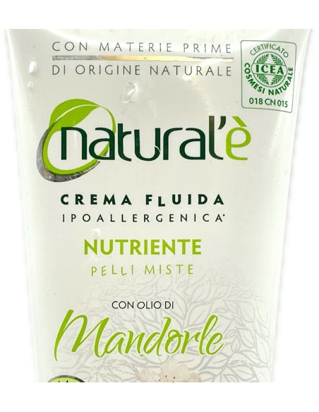 natural'e' crema fluida ipoallergenica nutriente - 200ml - olio di mandorle: tuttocasashop.live: igiene e cura della persona