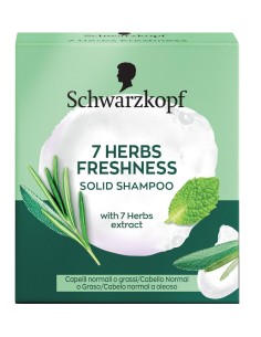 schwarzkopf shampoo solido - 60g - con estratti delle 7 erbe - freshness: tuttocasashop.live: igiene e cura della persona