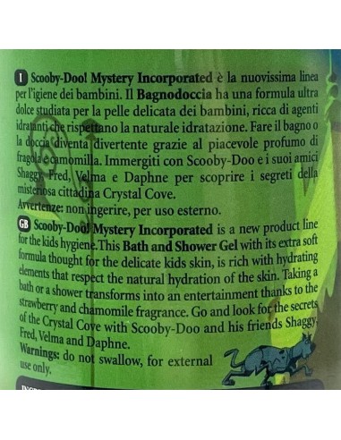 scooby doo bagnodoccia 500ml - fragola e camomilla - formula delicata: tuttocasashop.live: igiene e cura della persona