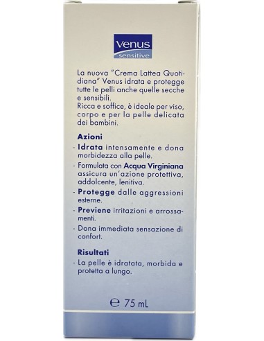 venus sensitive crema lattea quotidiana viso corpo 75ml - acqua virginiana: tuttocasashop.live: igiene e cura della persona