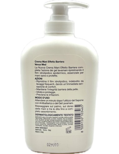 venus med crema mani effetto barriera - 300ml - con antibatterico: tuttocasashop.live: igiene e cura della persona