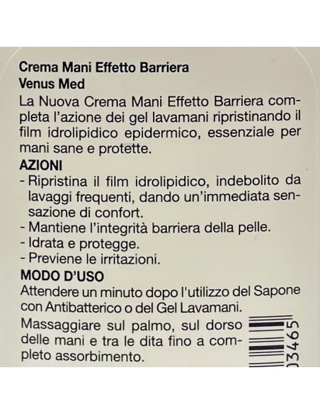 venus med crema mani effetto barriera - 300ml - con antibatterico: tuttocasashop.live: igiene e cura della persona