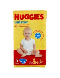 huggies unistar - 14 pannolini taglia 5 junior 11-25 kg: tuttocasashop.live: igiene e cura della persona