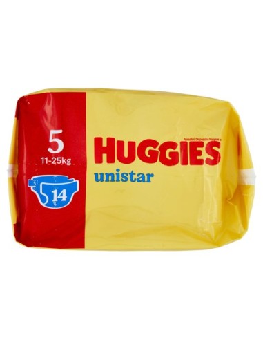 huggies unistar - 14 pannolini taglia 5 junior 11-25 kg: tuttocasashop.live: igiene e cura della persona