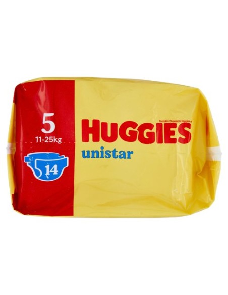 huggies unistar - 14 pannolini taglia 5 junior 11-25 kg: tuttocasashop.live: igiene e cura della persona