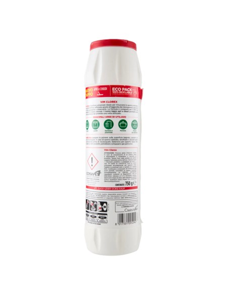 vim clorex detergente in polvere per superfici - 750g: tuttocasashop.live: pulizia e cura della casa