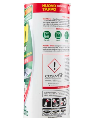 vim clorex detergente in polvere per superfici - 750g: tuttocasashop.live: pulizia e cura della casa