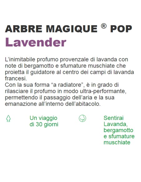 arbre magique pop power of perfume - deodorante per auto - lavander: tuttocasashop.live: pulizia e cura della casa