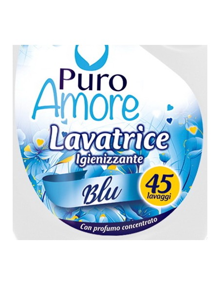 puro amore detersivo liquido lavatrice 45 lavaggi 2025ml - igienizzante blu: tuttocasashop.live: prodotti per bucato e tessuti