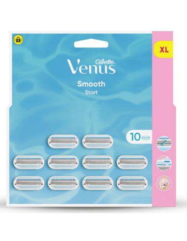 gillette venus smooth start xl - 10 testina ricambio tripla lama: tuttocasashop.live: igiene e cura della persona