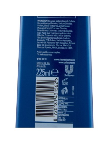 clear shampoo antiforfora 225ml - nutriente legend by cr7 cristiano ronaldo: tuttocasashop.live: igiene e cura della persona