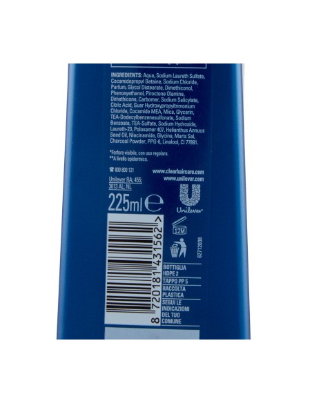 clear shampoo antiforfora 225ml - nutriente legend by cr7 cristiano ronaldo: tuttocasashop.live: igiene e cura della persona