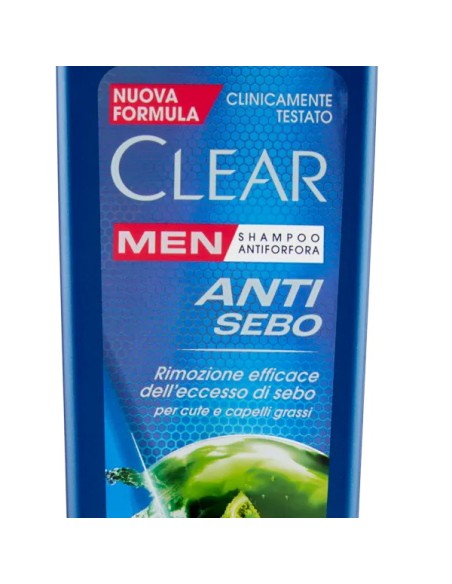 clear shampoo antiforfora 225ml - anti sebo - per capelli e cute grassa: tuttocasashop.live: igiene e cura della persona