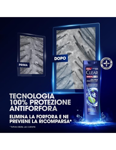 clear shampoo antiforfora 225ml - extra freschezza 24h: tuttocasashop.live: igiene e cura della persona
