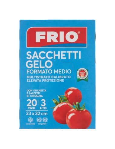 frio sacchi gelo formato medio - 3 litri - 23x32cm - 20 pezzi: tuttocasashop.live: carta & monouso
