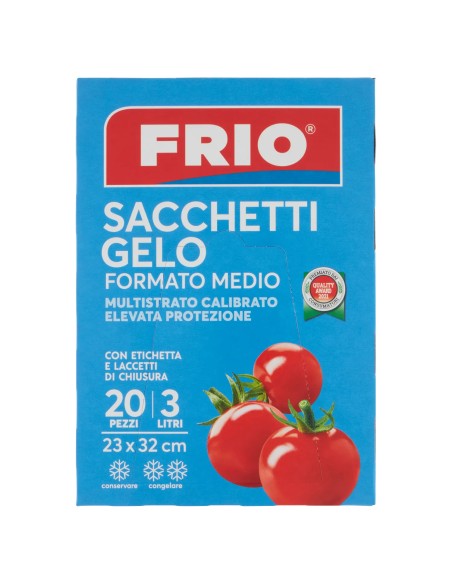 frio sacchi gelo formato medio - 3 litri - 23x32cm - 20 pezzi: tuttocasashop.live: carta & monouso