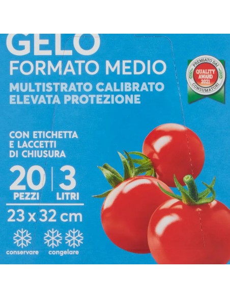 frio sacchi gelo formato medio - 3 litri - 23x32cm - 20 pezzi: tuttocasashop.live: carta & monouso